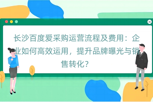 长沙百度爱采购运营流程及费用